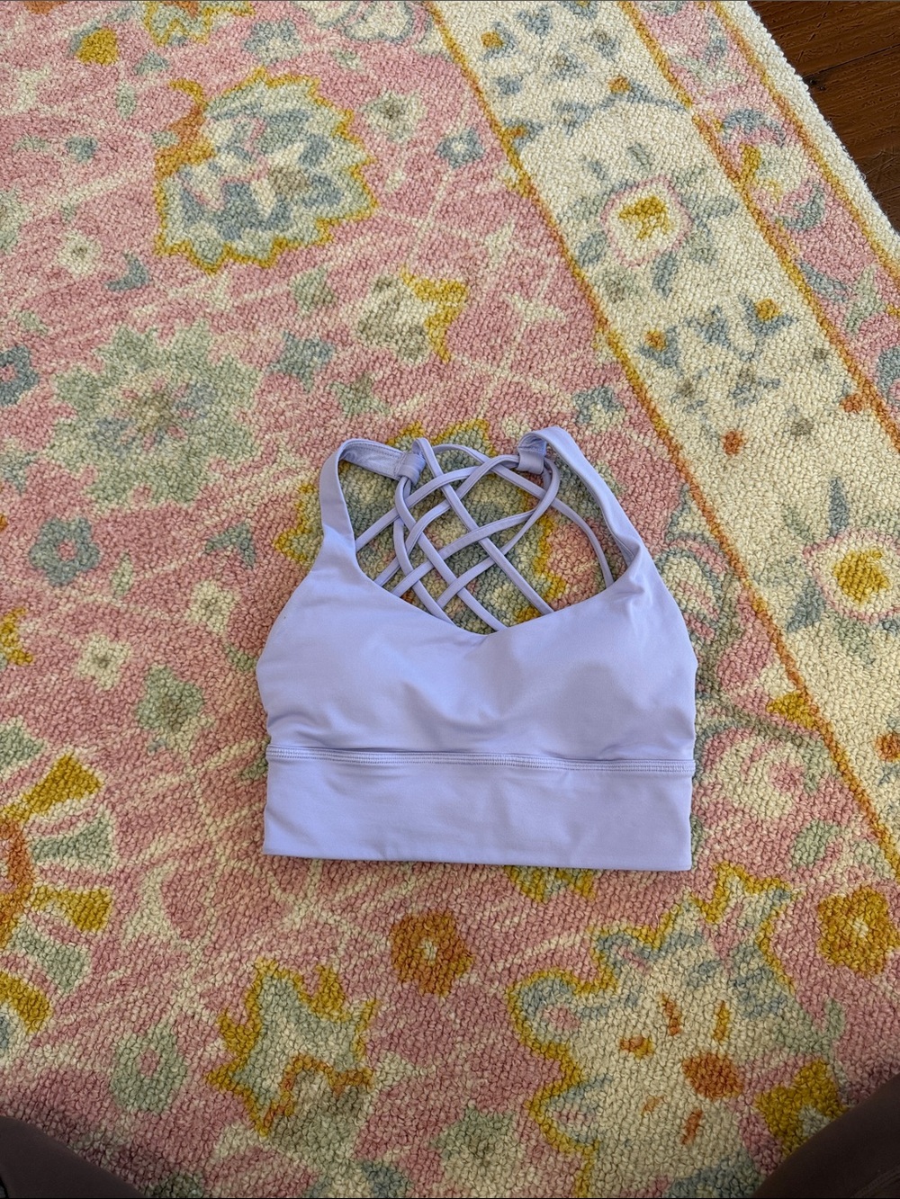 lululemon athletica Free to Be Lavender Strappy Back Athletic Bralette